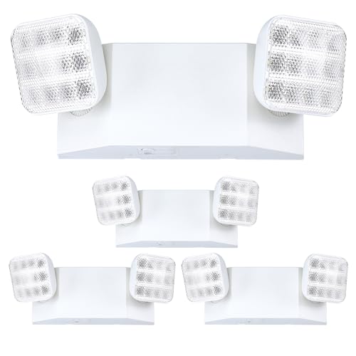 GRUENLICH LED Emergency Light for Business, Battery Backup, 4 Pack - size: 4-pack