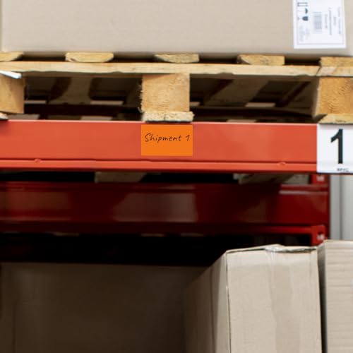 Orange Rectangle Labels 3" x 2" Color Coding Stickers Roll 500 Pcs - color: Orange