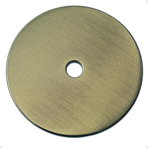 trust4care 8-Pack 2.3" Antique Brass Backplates for Bifold Closet Door Knob - color: Antique Brass, size: Set of 8