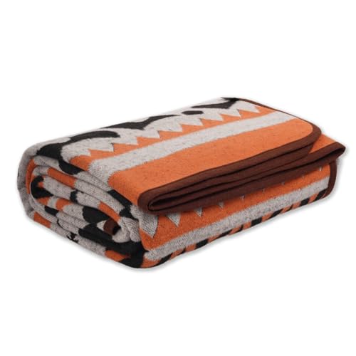 PuTian Merino Wool Blend Blanket, Warm Washable Throw, 87×63 Grey Flame - color: Grey 803, size: 63" × 87"