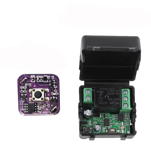 12V 24V 1 Channel 5V Wireless Remote Control Relay Switch Access Control Remote Control Magnetic Lock Electric Plug Lock Electric Control Door Receiver (Momentary Mode)