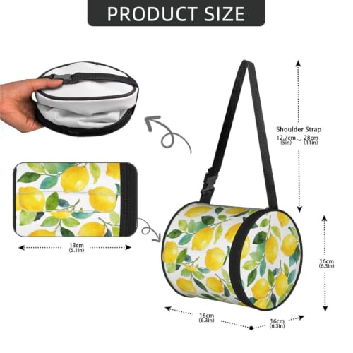 Lovely Lemon Cylinder Tissue Holder,Toilet Hanging Tissu Bag for Bathroom Home Travel - color: Lovely Lemon