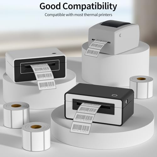 10 Rolls Direct Thermal Label 2x1, Thermal Labels for Barcodes, Return Address, File Folders - Barcode Stickers Compatible with Rollo, Munbyn, Zebra, Godex, 1000 Lable/Roll - size: 2" x 1"