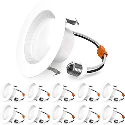 Sunco 10 Pack 4 Inch Retrofit LED Recessed Light, 11W=60W, 5000K Daylight - color: 5000K