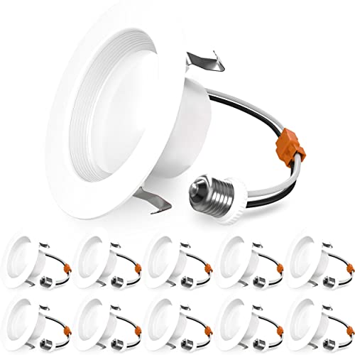 Sunco 10 Pack 4 Inch Retrofit LED Recessed Light 11W=60W, 3000K Warm White - color: 3000K