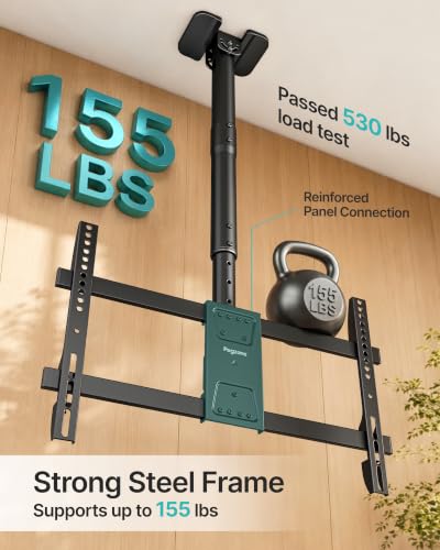 PEGZONE Ceiling TV Mount for 43-86 Inch TVs, 19.1"-36.4" Height Adjustable - size: 19.1"-36.4" Pole
