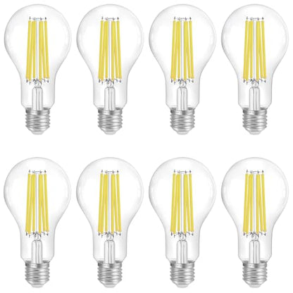 FLSNT 150W Eqv Dimmable A23 LED Bulbs, 2650LM, 5000K Daylight, E26, 8 Pack - color: 150w 5000k Daylight, size: 8 Count (Pack of 1)