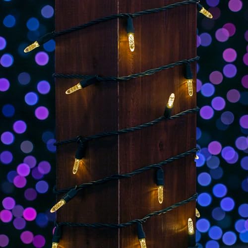 Novelty Lights 25FT 50 LED M5 Warm White Christmas String Lights, Mini - color: Warm White