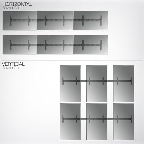 VIVO Black Pop-Out 2x3 Video Wall Mount for 37-65 in TVs, MOUNT-VW65-6 - size: 37" to 65" TVs, style: 2x3 mount