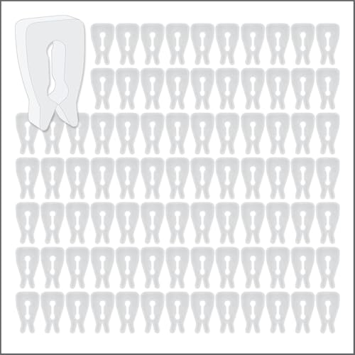 Clip Strip 300 Pack Inventory Control Clips, Peg Hook Product Stoppers, Fits .15" to .25" Diameter Plastic or Metal Hooks, Product Display Control, Pegboard Accessories