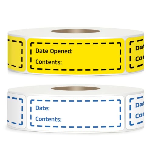 600 Pcs 1 inch X 3 inch Restaurant Quality Shelf Life Food Rotation Labels, Self-Adhesive Removable for Reusable Containers, Food Safety Date Sticker, Leftover Labels (AllYellow1X3inch) - style: AllYellow1X3inch