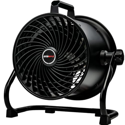 ECOMAX Drum Fan, 10 Inch High Velocity Industrial Shop Fan, Ultra-Quiet - size: 10Inch