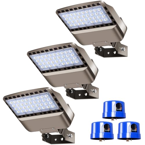 150W Parking Lot Light Dusk to Dawn Photocell 22500LM 3Pack - size: 150W/Trunnion/3PC