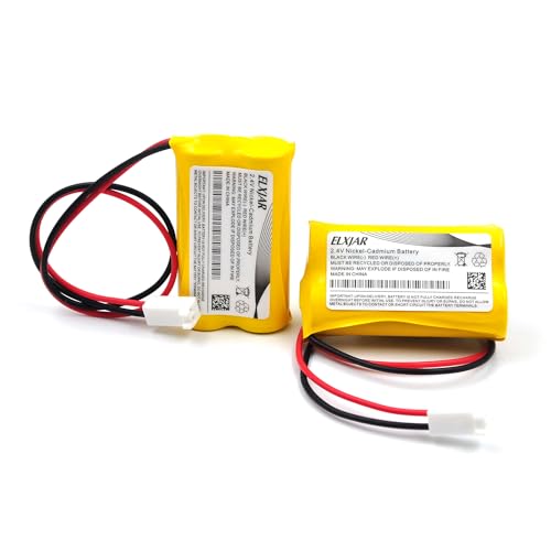 (2-Pack) 2.4V 800mAh Ni-Cd Battery for Dual-Lite 0120822, Custom-7