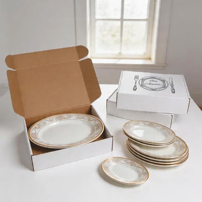 Fishat 12" x 9" x 3" White Corrugated Cardboard Shipping Boxes Set of 25 - size: 12" x 9" x 3"