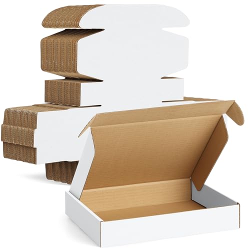 Famagic 30 Pack 11x8x2 White Shipping Boxes for Small Business, Gifts - color: White, size: 11x8x2" 30pcs