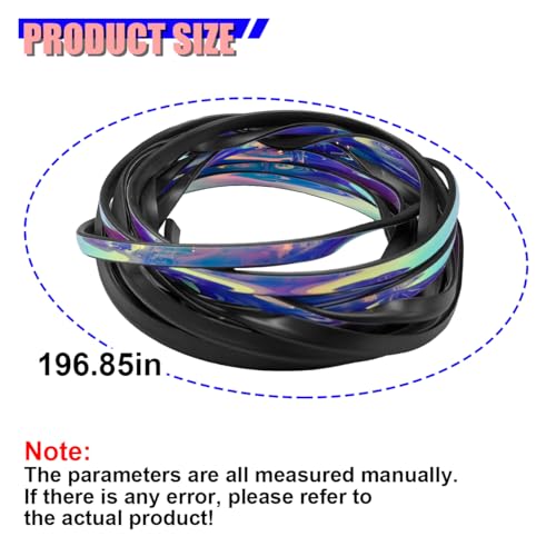 Craedli Car Door Edge Guards, 16.4FT Self-Adhesive PVC Car Door Anti-Collision Trim Strips, Waterproof U-Shaped Auto Exterior Protection Decoration Accessories for Most Cars (Colorful) - color: Colorful