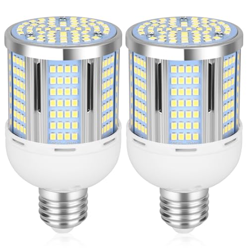 2 Pack 200W Equivalent Led Corn Light Bulb, 3000 Lumen 5000K Daylight White 30W LED Corn Lamp, E26/E27 Base LED Light Bulb for Home Garden Garage Backyard Street Office Household - color: 5000k Daylight White