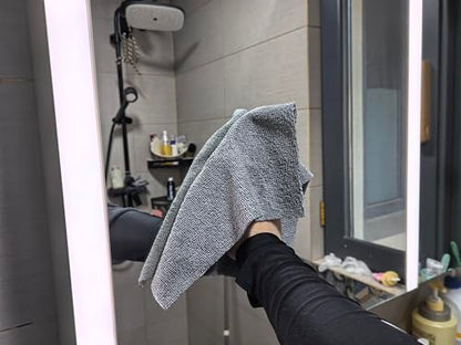 Microfiber Cleaning Cloths Roll 50-Pack Reusable Paper Towels for Car Wash Supplies Ultra Absorbent Kitchen Dish Rags House Window Cleaning Cloths Lint Free Tear Away (Dark Gray) - color: Dark Gray
