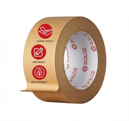 Brown Kraft Paper Packing Tape 1-Pack 2in x 44 yd – Strong Adhesive - size: 1-Pack