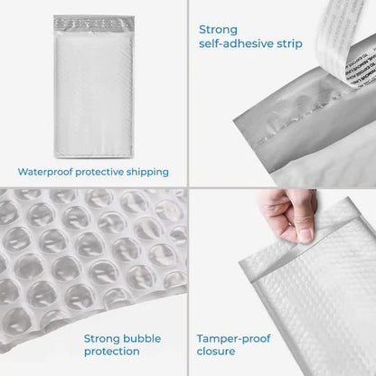 500 PC #000 4x8 Inches 500 Pack Inches Poly Bubble Mailers Shipping Padded Envelopes Self Seal Waterproof Cushion Envelopes - size: 4x8" 500PC