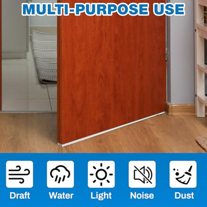 Pangda 2 Pcs Under Door Seal Door Bottom Seal 36" Long 1 3/4" Wide, White - color: White