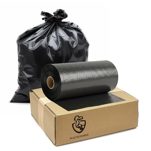 45-50 Gallon 3 Mil Heavy Duty Contractor Trash Bags on Roll, Extra Thick Construction Garbage Bags, Easy Tear-Off, Leak & Puncture Resistant,for Renovation, Demolition & Yard Waste, 40 Count