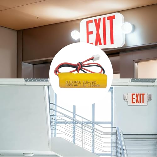 XUNTU ELB-CS01 1.2V Batteries Ni-CD AA Exit Sign Emergency Light Battery Replacement Compatible for Unitech OSA268,ELB-CS01, EXR EL 122 C4T (4 Pack) - size: 4 PCS 1100mAh