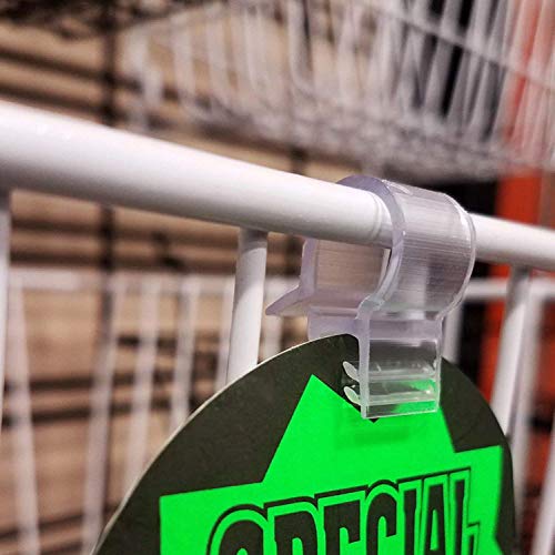 Clip on Sign Holding Grip for Wire Baskets, Wire Shelving & Wire Racks, 250 Pack - size: 250 Pack