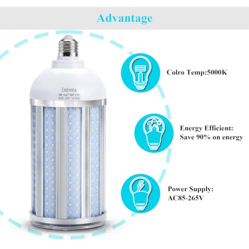 2 Pack 100W LED Corn Cob Bulb,10,000 Lumen, Daylight 5000K - size: 100W 2pack