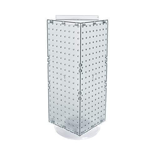 Azar Displays 703385-CLR Four-Sided Revolving 8”W X 20”H Pegboard Counter Display, Clear - color: Clear, style: Pegboard Only