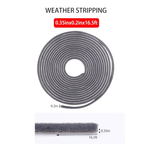 Plastic Weather Stripping, 16.5FT