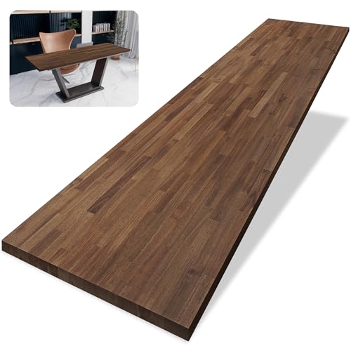 Howizz 48 x 30 in. Solid Wood Table Top, Dark Walnut Stained Acacia Desktop for Standing Desk/Office Tabletop/Countertop, 1in. Thick - color: 2 - Dark Walnut, size: 48"L x 30"W x 1"Th