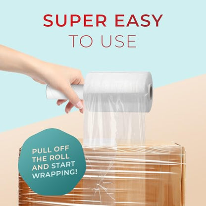 5" x 1000' Roll -80 Gauge Thick + Hybrid Technology with Dispenser,3 Pack Stretch Packing Wrap, Plastic Pallet Shrink Film, Clear (SF18003) (3 Pack) - size: 3 PACK