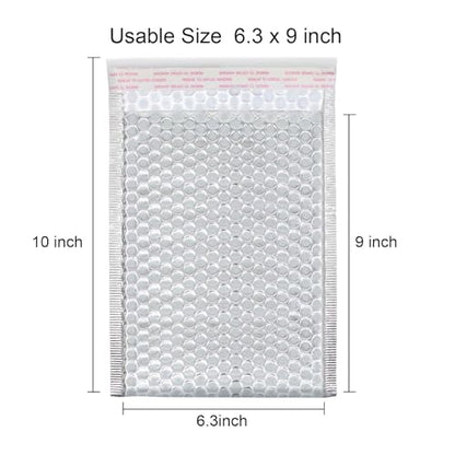 50 Pack 7 x 9 Inch Metallic Bubble Mailers, Silver Padded Mailing Envelopes, Foil Self Seal Padded Envelopes for mailing, packing - color: Silver, size: 50 Pack 7 x 9 Inch