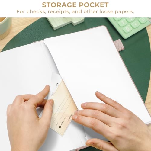 Clever Fox Check Register Book, Checkbook Ledger, 7x10 Rose Gold - color: Rose Gold, size: Smaller than A4 (7" x 10")