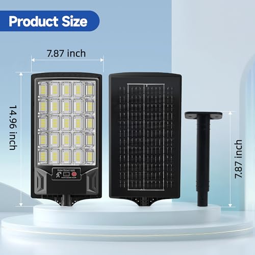Solar Street Lights Outdoor Waterproof 4 Pack, Street Light Dusk to Dawn