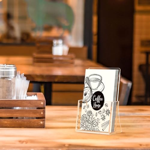 HIIMIEI 2 Pack 4 inch Wide Acrylic Brochure Holders - size: 4''x 6''