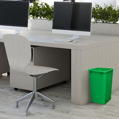 Rev-A-Shelf Double Pullout Garbage Trash Cans for Kitchen Cabinets, 35 Qt - color: Green, style: 2 Pack