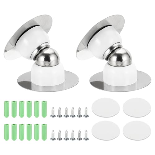 uxcell 2PCS 1.9" Magnetic Door Stoppers, Magnetic Door Catch Holder - color: White, size: 1.9"
