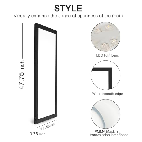 GT-Lite 1'x4' 4500 Lumen LED Flat Panel, Black Trim - color: Black 1 Pack