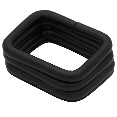 BIKICOCO Metal Rectangle Ring Buckles Square Strap Webbing Belt Rings for Bag Purse Non Welded 3/4 x 5/8 Inch - color: Black X 50 Pcs