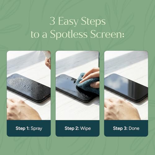 Puracy Screen Cleaner with Microfiber Cloth – All Purpose Phone, Laptop, Computer, TV Screen Cleaner for Smart TV, Streak-Free and Fingerprint-Free (4 oz, Free & Clear) - size: 4 fl oz (Pack of 1)