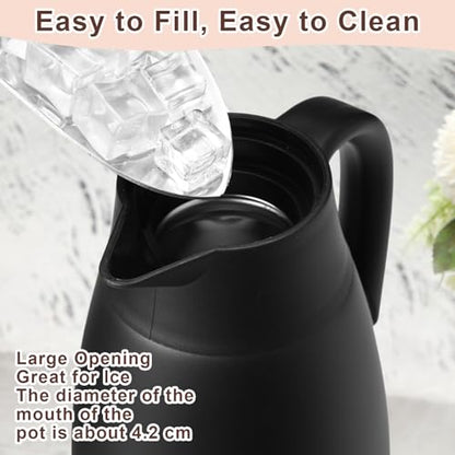 Norme 2 Pcs Thermal Coffee Carafe Creamer, Black, 51 oz - color: Black, size: 51 oz
