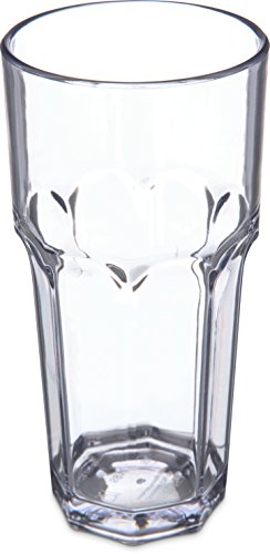 Carlisle FoodService Products Louis Tall Tumbler for Restaurants, Catering, Kitchens, Plastic, 14 Ounces, Clear, (Pack of 24) - size: 14 Ounces, style: 24 Pack