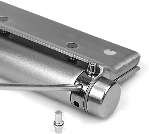 2 Pairs (4Pcs) of 6'' Single Action Stainless Steel Self-Closing Spring Door Hinge Adjustable Automatic Closing Self Closer Super Value (6'') - size: 6''
