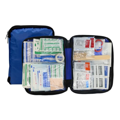 First Aid Only 298 Piece All-Purpose Emergency First Aid Kit for Home, Office, Car, Apartment, Dorm, and Camping, Travel-Friendly Compact Pouch Fits in Backpacks, Suitcases, Cabinets, and Drawers - size: 298 pieces