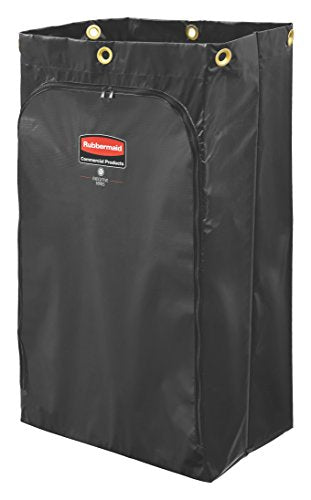 Rubbermaid Commercial Products Cleaning Cart Vinyl Bag, Black, 24-Gallon - color: Black, size: 24 Gallon