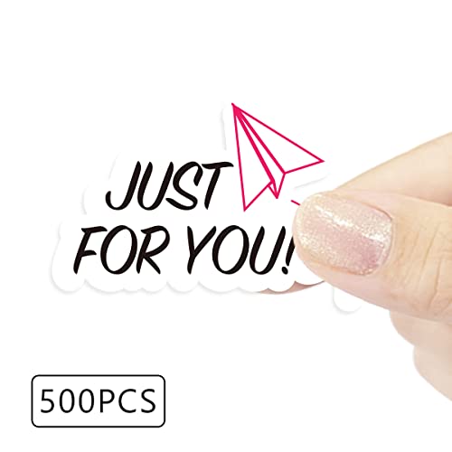 Wailozco Funny Just for You Stickers,for You Packaging Sticker for Mailing Envelopes Small Business Package 500 Labels Per Roll - color: Just for You