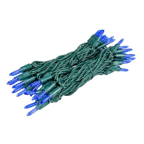 Novelty Lights 25FT 50 LED M5 Blue Christmas String Lights, Tree Lights - color: Blue
